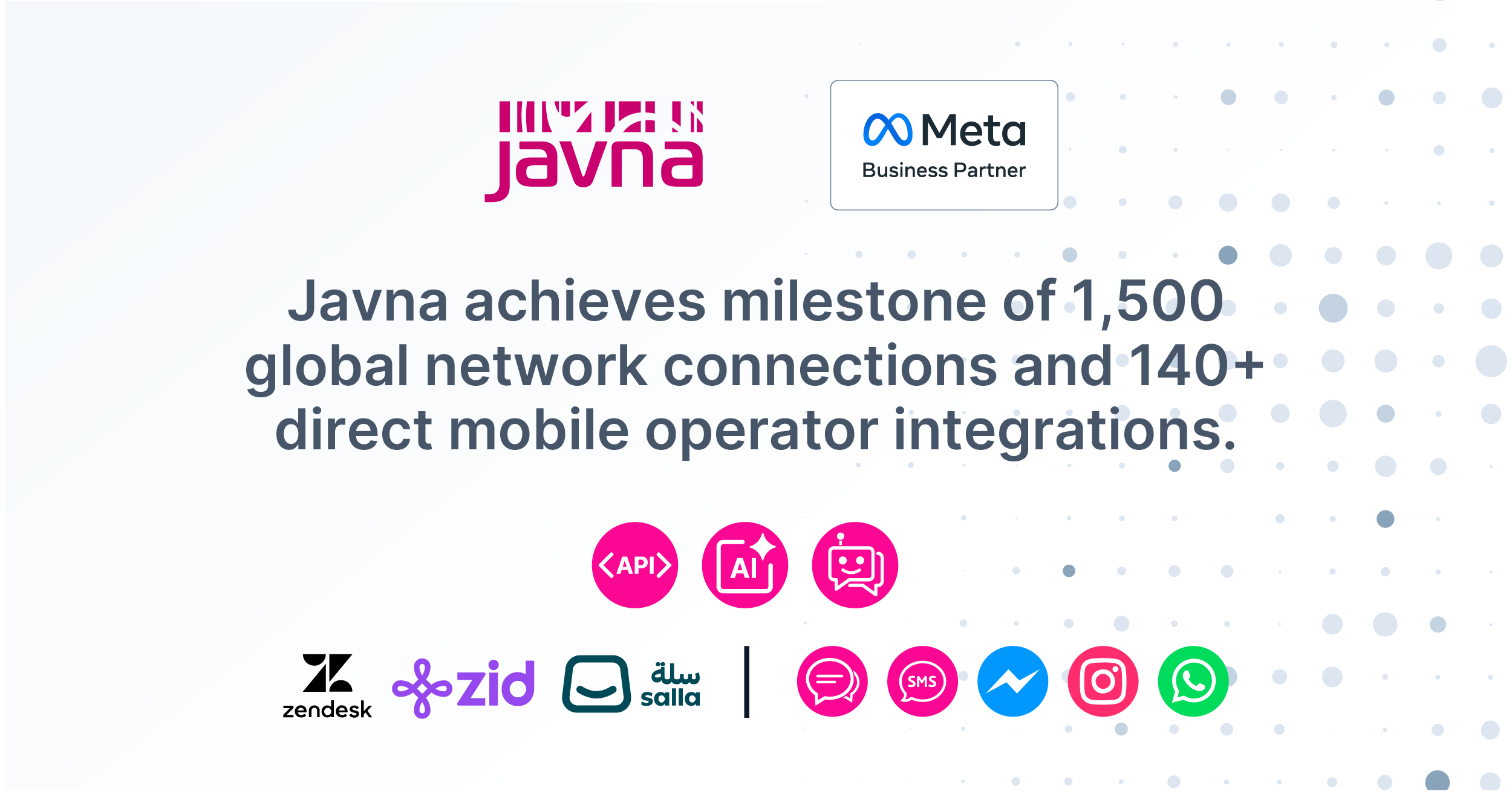 Javna News 2 Javna achieves milestone of 1,500 global network connections and 140+ direct mobile operator integrations.